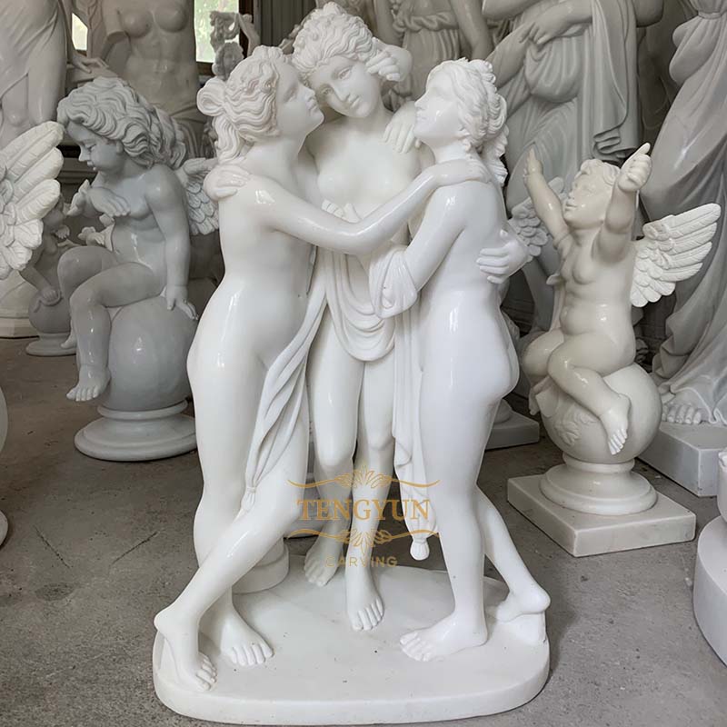 small size marble three graces statue (2)
