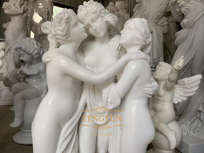 small size marble three graces statue (3)
