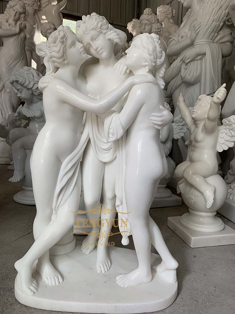 small size marble three graces statue (4)