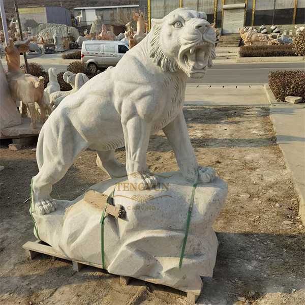 stone carving tiger statue