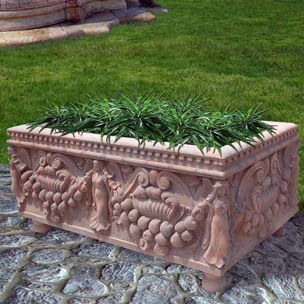 stone garden planter