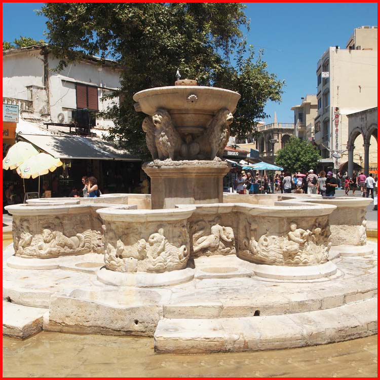 stone large outdoor water fountain