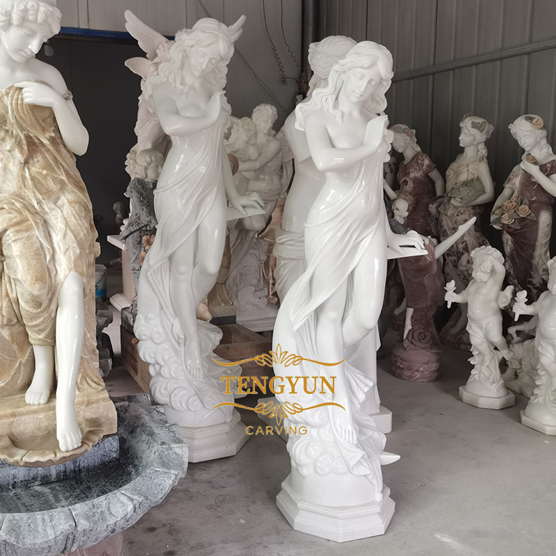 stone marble moon god lady sculpture
