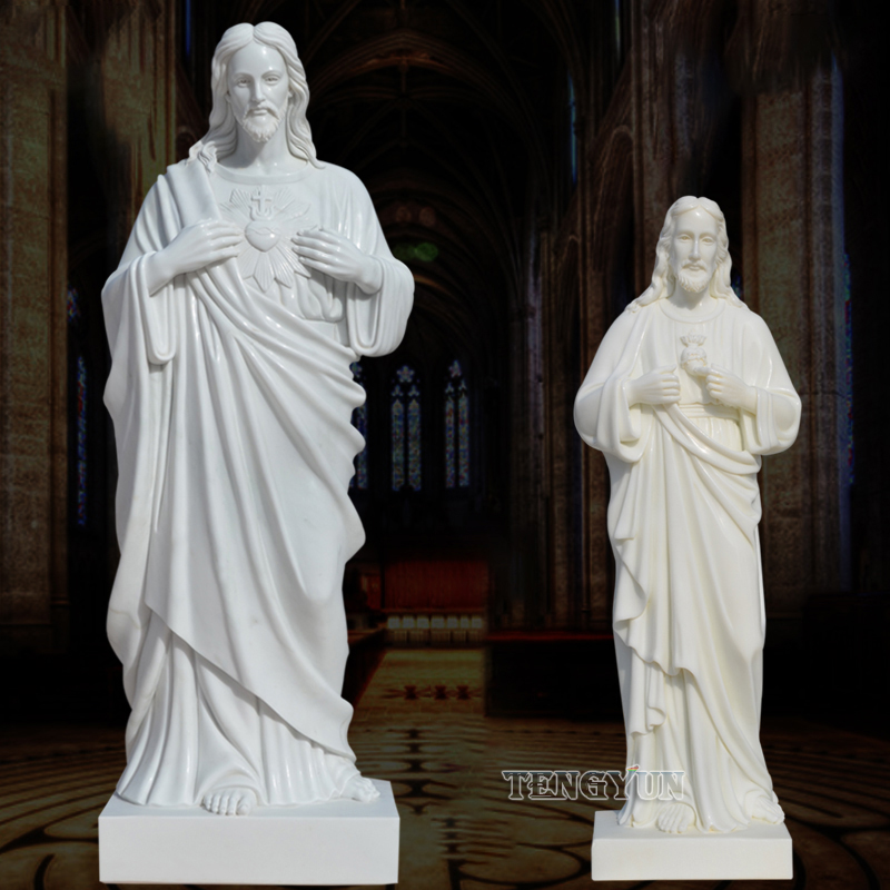 white marble religious Christian Jesus statue (2)