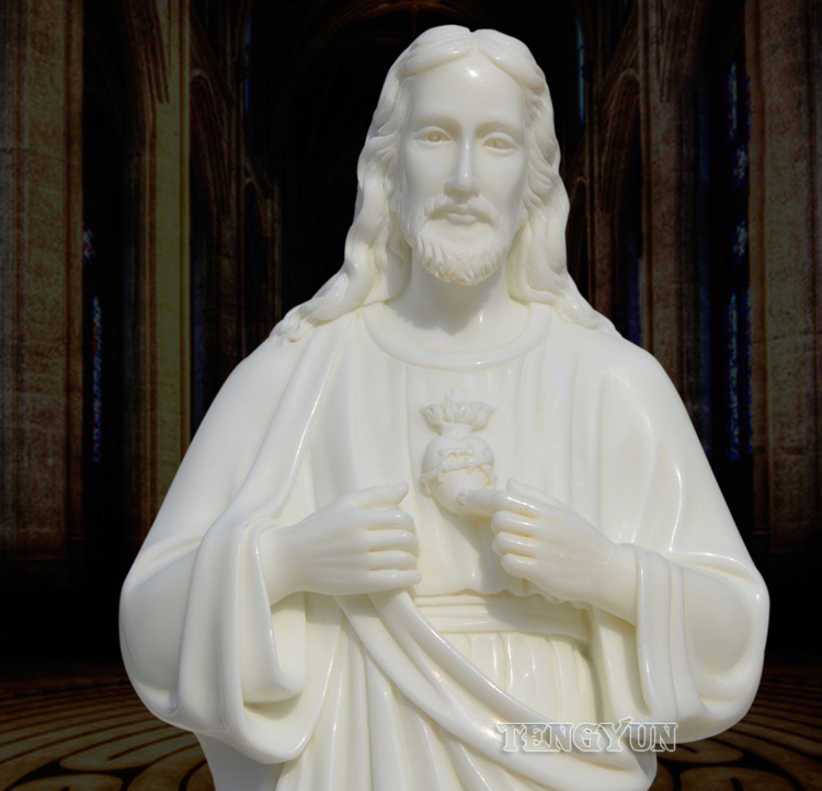 white marble religious Christian Jesus statue (3)