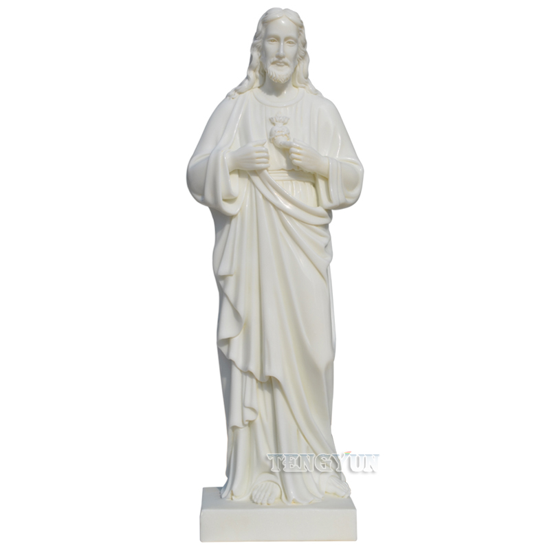 white marble religious Christian Jesus statue (7)